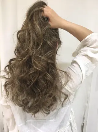 セミロング カラー きむえり/髪質改善 /セット/カラーのヘアスタイル