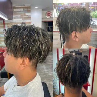 ショート カラー メンズ 看板犬がお出迎え◎ 初めてでも安心◎のヘアスタイル
