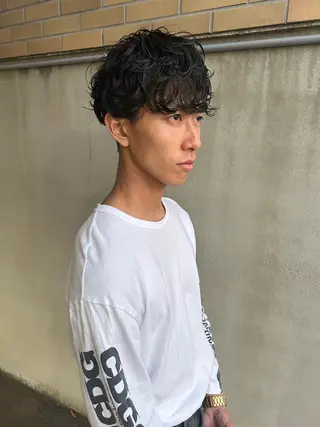 ミディアム メンズ en⁺　trust所属・レノ/en trust/金沢市のヘアスタイル