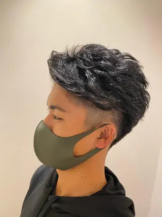 ショート パーマ メンズ 🪽羽エク/Ash 店長/折目奈央🪽のヘアスタイル