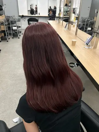 セミロング カラー 愛結 暖色カラー🎀🩰のヘアスタイル