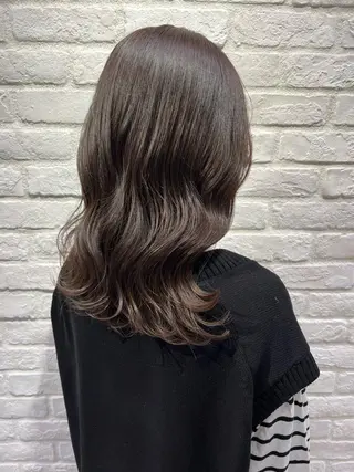 セミロング カラー mama美容師 たかはし みくのヘアスタイル