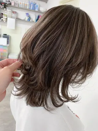 セミロング 🥇近藤 恭輔🥇 Recharme新保のヘアスタイル