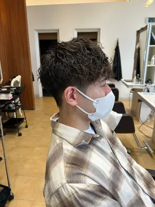 パーマ メンズ 今中 紗英のヘアスタイル