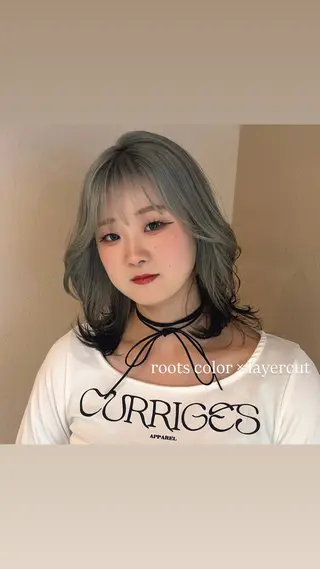 カラー mino🌼🌈 ボブ/透明感カラーのヘアスタイル