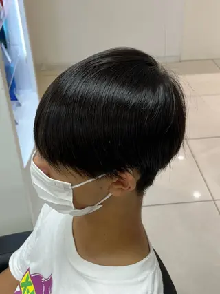 ショート 【シャドウパーマ センターパート】義心のヘアスタイル