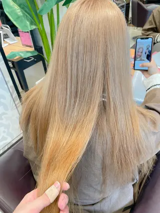 ロング カラー 髪質改善/ブリーチ 田代 龍我のヘアスタイル