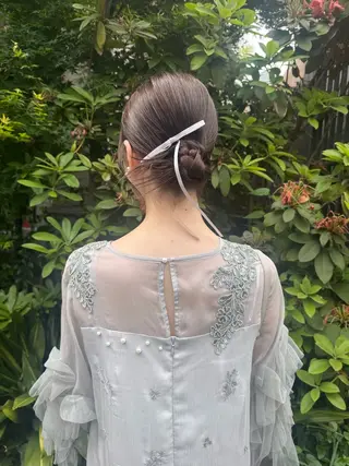 セミロング ヘアアレンジ 【ヘアセット/美眉】 吉川玲のヘアスタイル