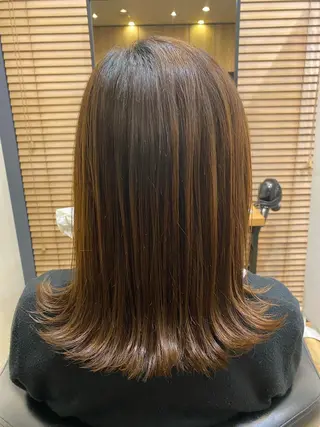 セミロング ⭐️透明感カラー/ パーマ⭐️宮野翔のヘアスタイル