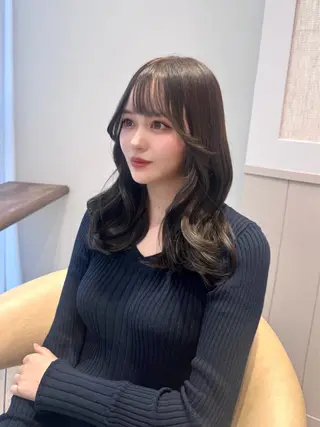 セミロング カラー 🩷渋谷/韓国レイヤ ー/艶髪/Sayaのヘアスタイル