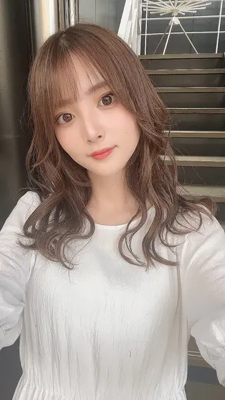 セミロング 西新/siohair 似合わせ/石尾刻矢のヘアスタイル