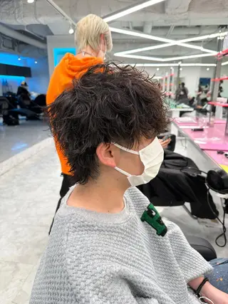 ショート カラー パーマ メンズ 【メンズサロン】 BLUCK 横浜のヘアスタイル