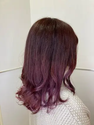 ミディアム カラー Yamamoto 半個室美容室zinaのヘアスタイル