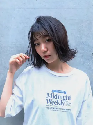 ミディアム 🦋ミルクティーベー ジュ🦋mayukiのヘアスタイル