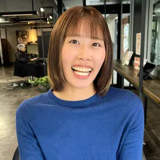 ミディアム カラー 💘 艶モテ/丁寧 カット💘rina.のヘアスタイル