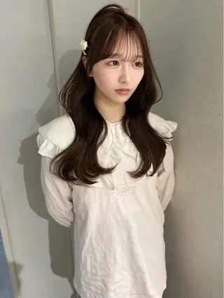 ロング カラー 🩰ピンクベージュ 💞midori💞のヘアスタイル