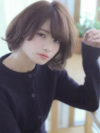 ショート カラー パーマ VIVIE【ヴィヴィ】所属・髪質改善/韓国風 レイヤー/田村祐樹のヘアスタイル