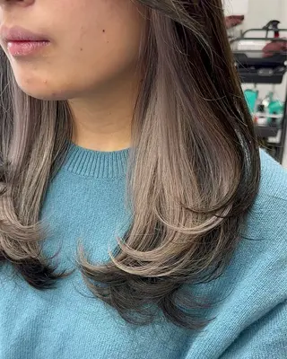 ロング カラー インナーカラー/レイ ヤーカット♡/マキシのヘアスタイル