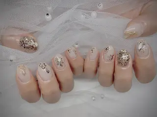 ネイル I-nailロング /ワンホン/キラキラのネイルデザイン