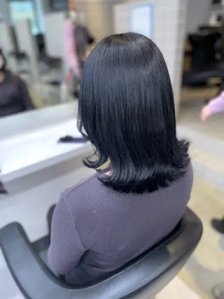 ミディアム カラー パーマ ヘアアレンジ メンズ キッズ 🦋透明感グレージュ /韓国レイヤー🦋のヘアスタイル