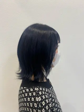 ミディアム maki💖 ボブ/縮毛矯正のヘアスタイル