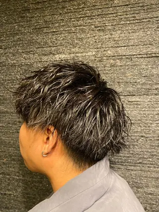 ミディアム パーマ メンズ 祐川 寛太のヘアスタイル