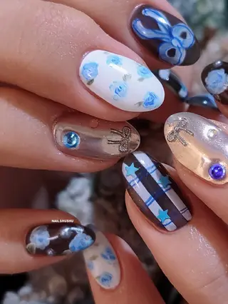 ネイル 3dパーツ/流行り 👧shushu❤️のネイルデザイン