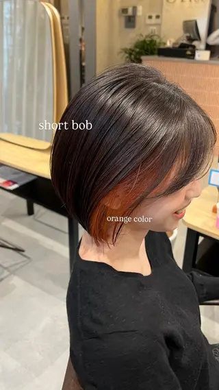 ショート カラー 梅田/似合わせボブ /顔周り/RINKAのヘアスタイル