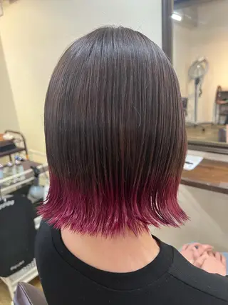 ミディアム カラー 大西 碧海のヘアスタイル