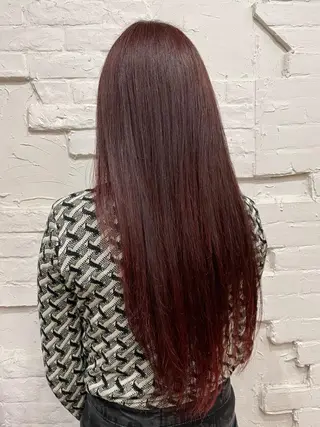 ロング カラー 【ピンク/韓国ヘア/ ヘアセット】亜海のヘアスタイル