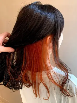 セミロング カラー インナーカラー🎀/ Yuzukiのヘアスタイル