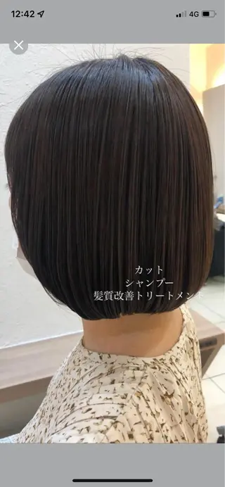 ショート 艶質改善/縮毛矯正 ササキナツミのヘアスタイル