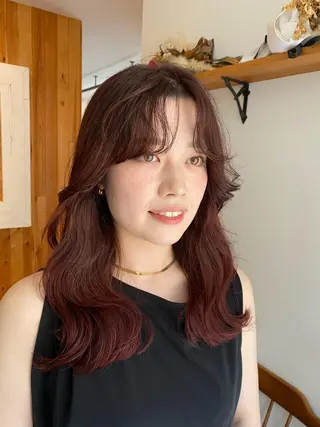 ロング カラー パーマ ヘアアレンジ メンズ キッズ ネイル マツエク・マツパ アイブロウ Uil所属・インナーカラー/ KANAのヘアスタイル