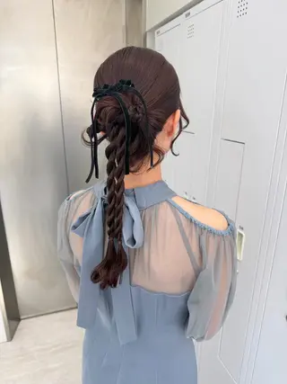 ロング ヘアアレンジ 名古屋/艶カラー🫧 /アレンジ/ショートのヘアスタイル