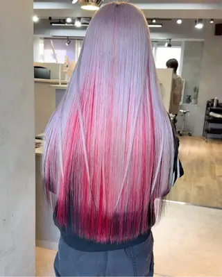 ロング カラー AIRI/難波/ ハイトーン/髪質改善のヘアスタイル