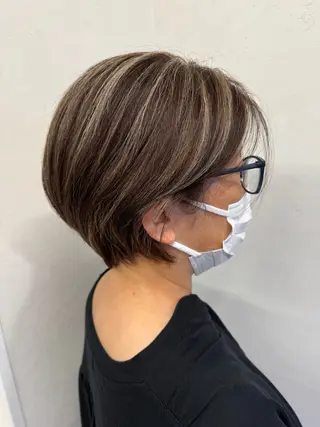 ショート カラー パーマ/ハイトーン /吉田眞のヘアスタイル