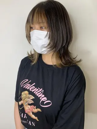 セミロング カラー 🫧ウルフカット/ 畑中結衣🫧のヘアスタイル