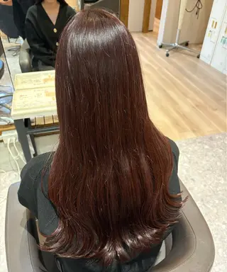 ロング 岡本 彩香のヘアスタイル