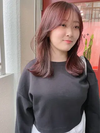 ミディアム LOREN＋透明感 オリーブhirokoのヘアスタイル