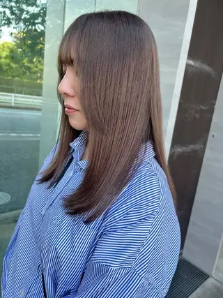 ロング カラー 井手 素子のヘアスタイル