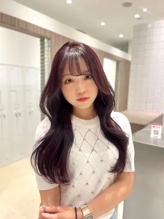 ロング RIKO👼🏻💓 韓国ガーリーのヘアスタイル