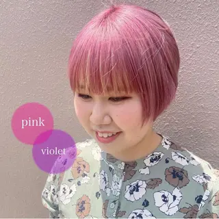 ショート カラー アトリエシルク 大宮店所属・【ブリーチカラー】 ハマダマユのヘアスタイル
