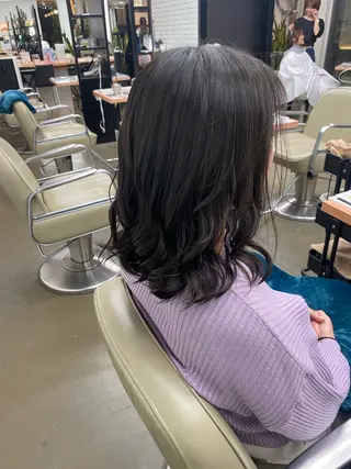 セミロング ヘアアレンジ DIFINOaoyama所属・🎧ayaka/ボブ /透明感カラー 🩵のヘアスタイル