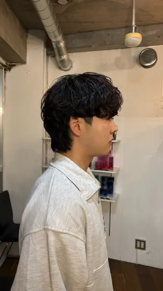 パーマ メンズ 似合わせヘア/ ハイライト/廣田歩のヘアスタイル