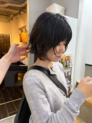 ミディアム パーマ nao/福岡美容室 パーマ/ボブパーマのヘアスタイル