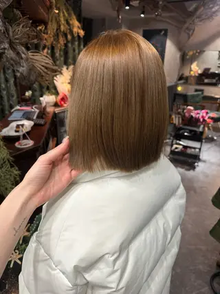 ミディアム カラー パーマ ヘアアレンジ 心斎橋美容室 Junのヘアスタイル