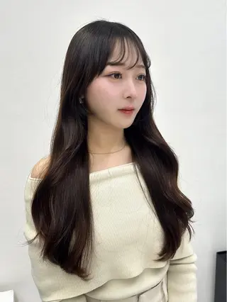 ロング カラー 🎀ツヤ髪/韓国 ヘアミカ🎀のヘアスタイル