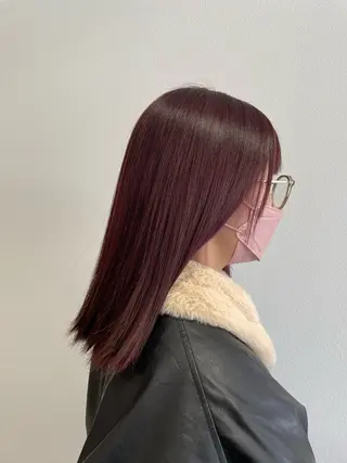 ミディアム カラー 透明感カラー🦋艶髪 イヴカ💙のヘアスタイル