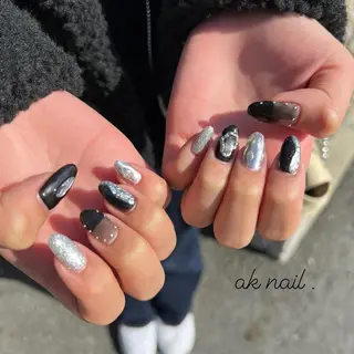 セミロング ネイル ak nail .のネイルデザイン