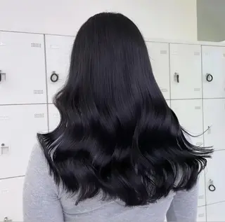 ロング 韓国ヘア/ブリーチ無 しWカラー/オリーブのヘアスタイル